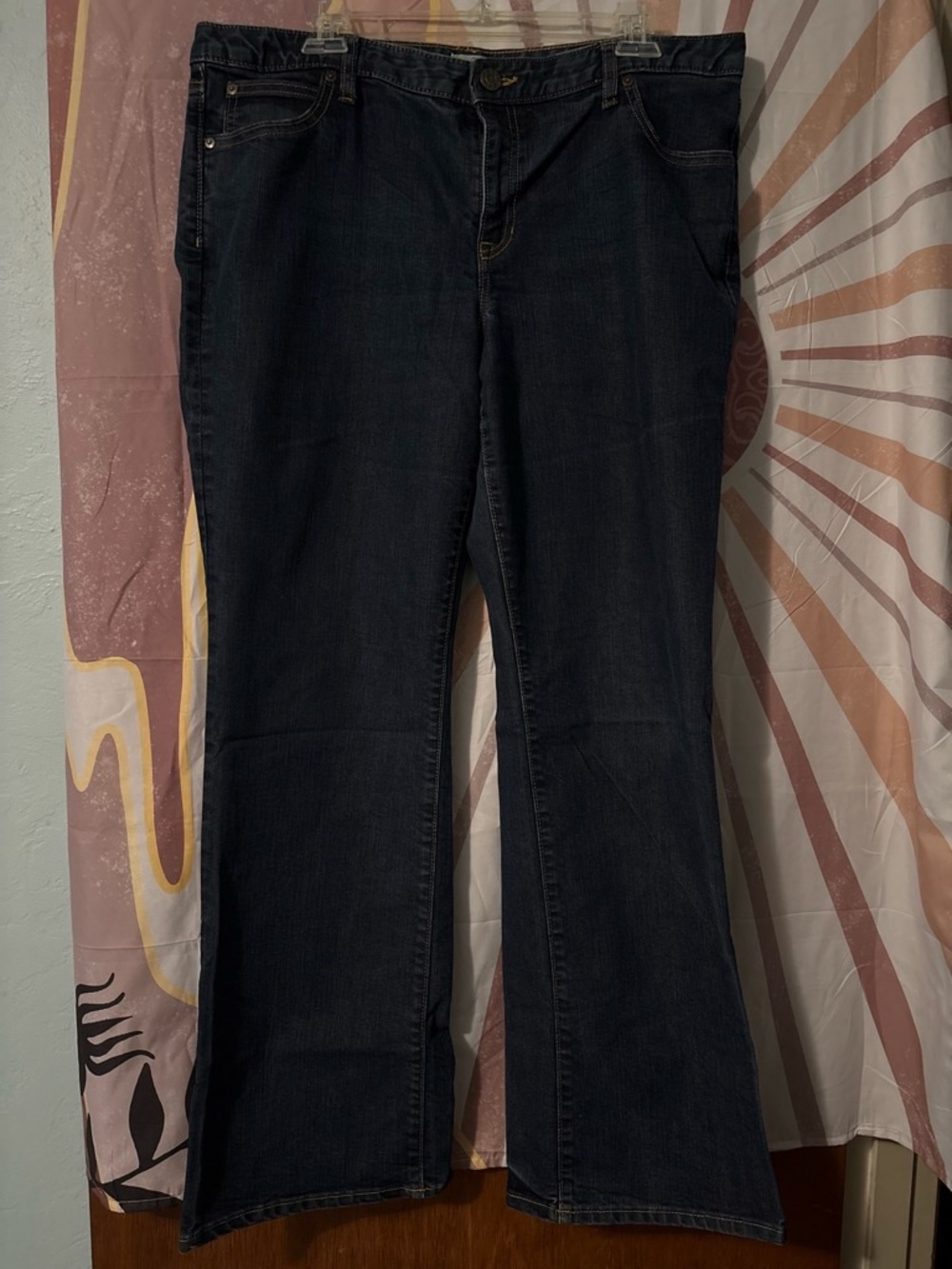 GAP Vintage Fall 2010 Y2K Women's Dark Indigo Wide-Leg Flare Jeans 16/33